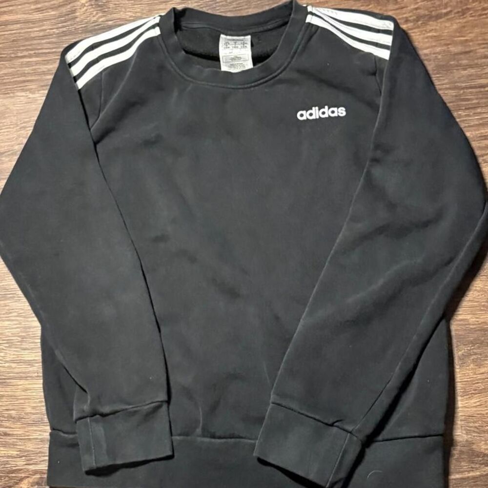 Adidas Women's Black and Grey Sweatshirt